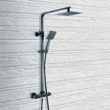 Black Thermostatic shower Square